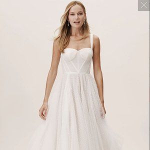 BHLDN By Watters Lynette Ivory Gown, Size 0